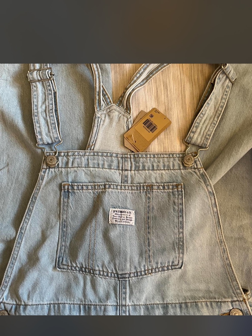 Levi's Light Blue Denim Relaxed Overalls